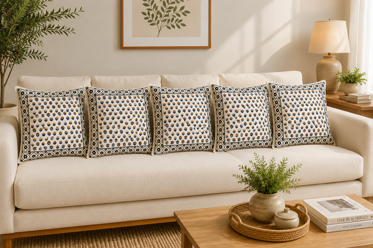 Amber Petals Cushion Cover