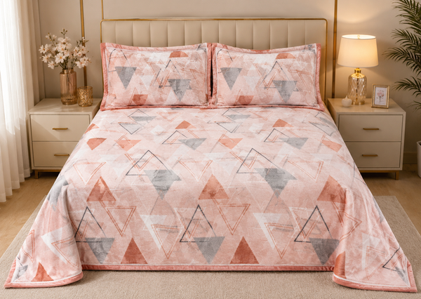 Blush Harmony Woolen Bedsheet