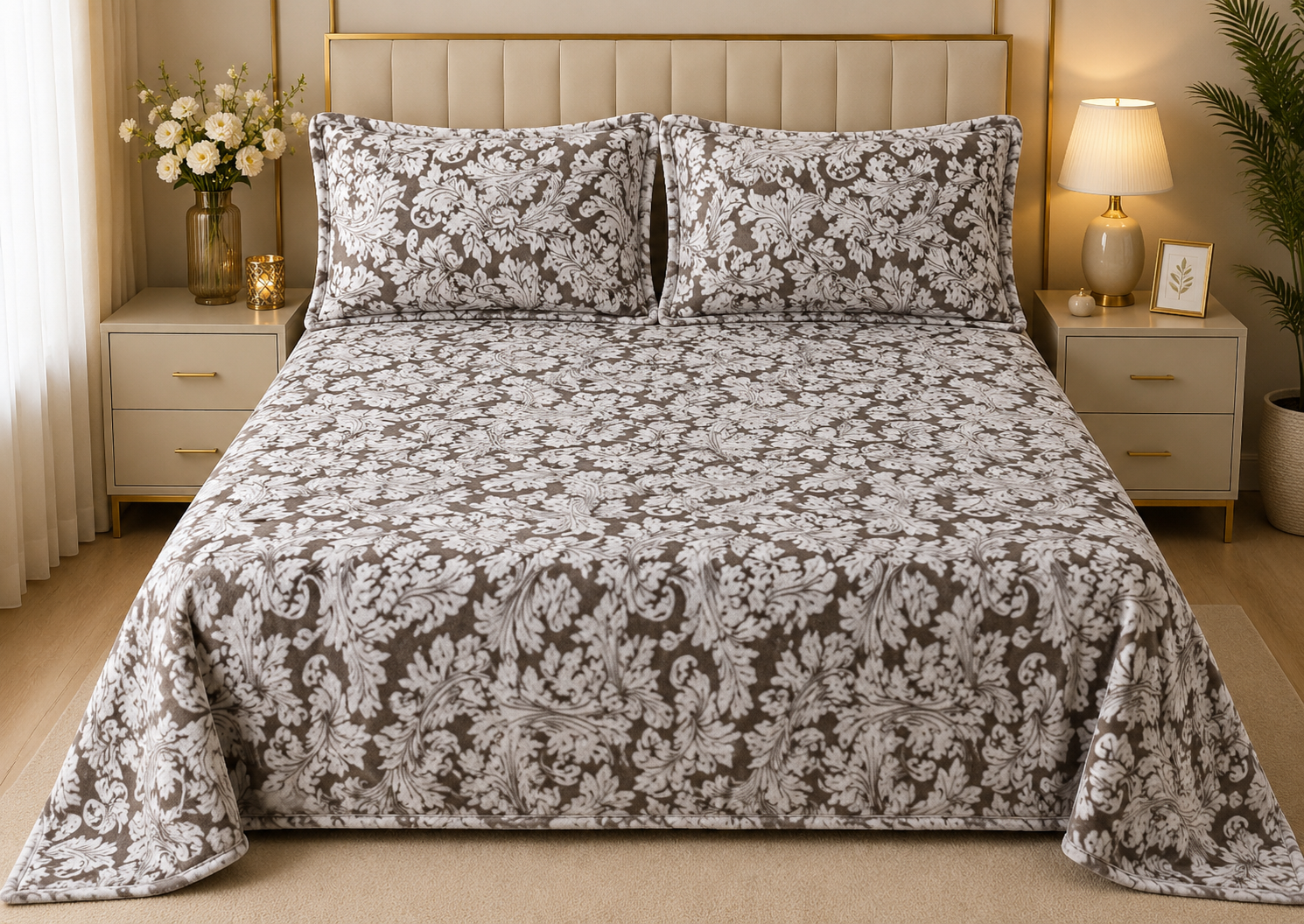 Cocoa Petals Woolen Bedsheet