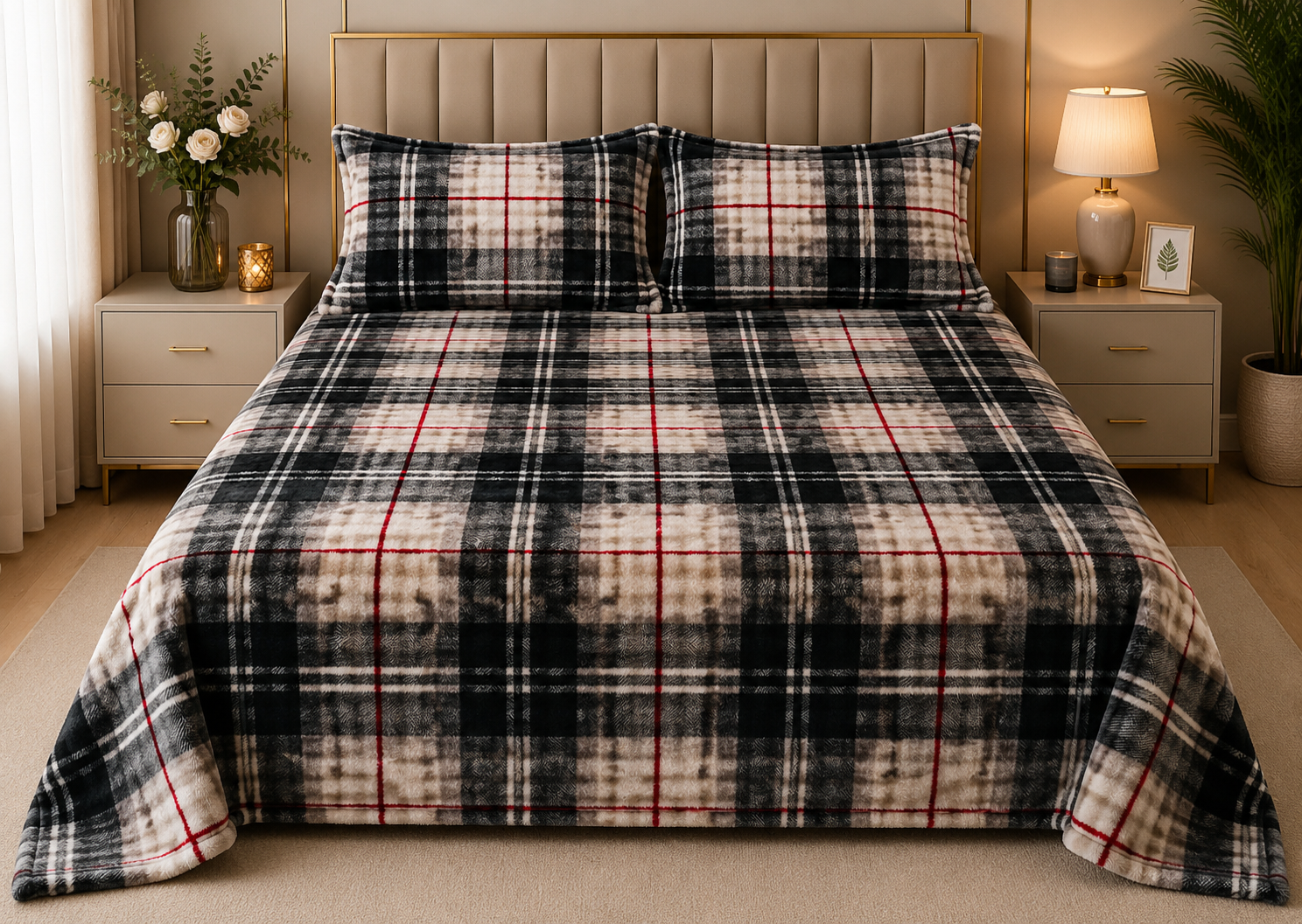 Shadow Prism Woolen Bedsheet