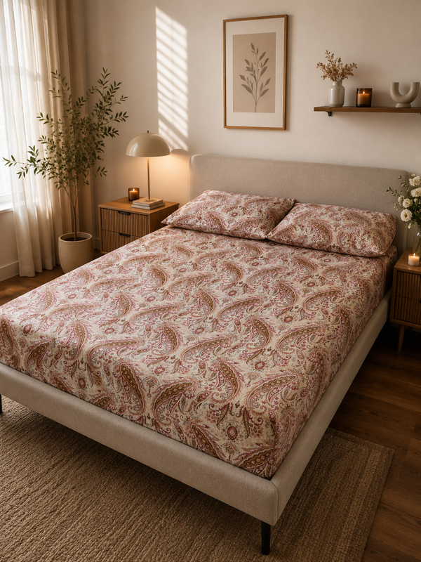 Luxe Haven Cotton Fitted Bedsheet