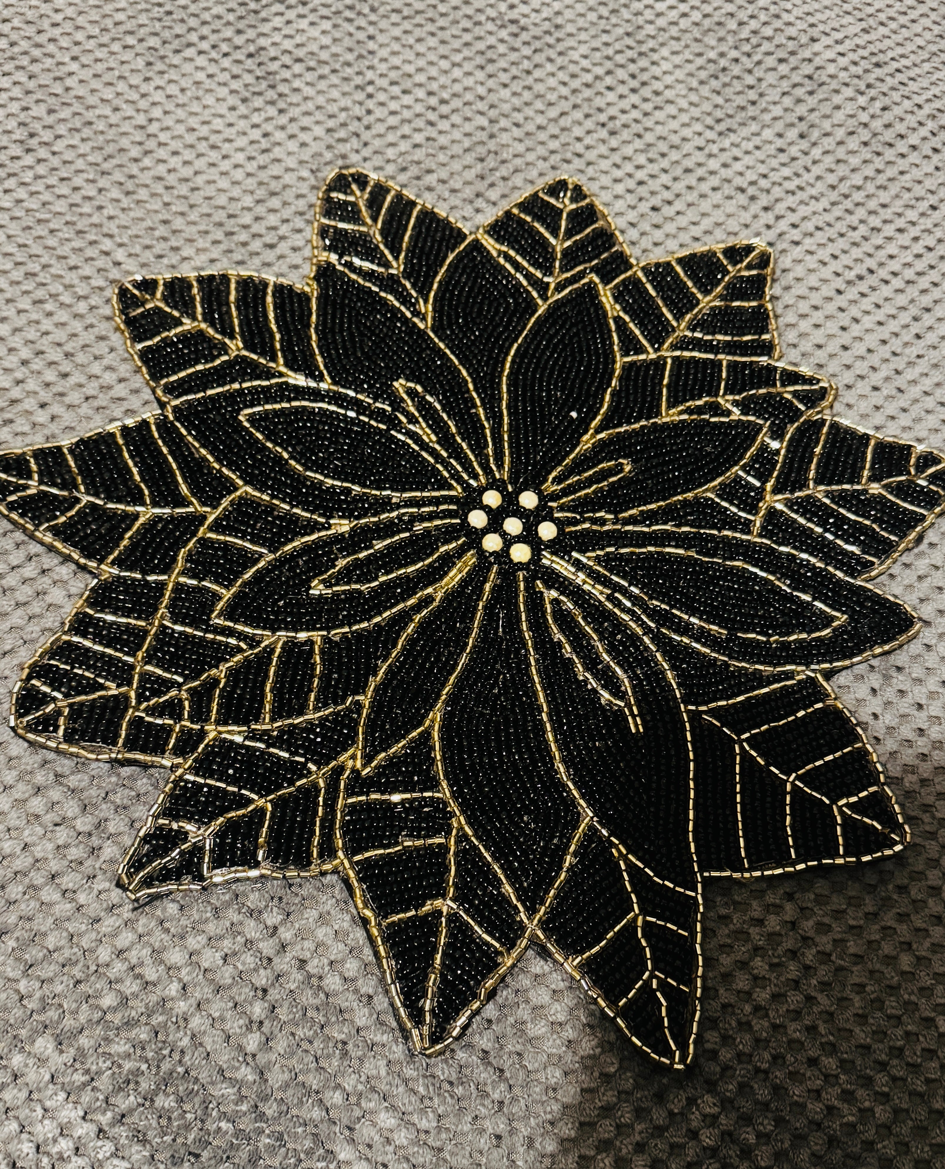 Hand-Beaded Flower Placemat