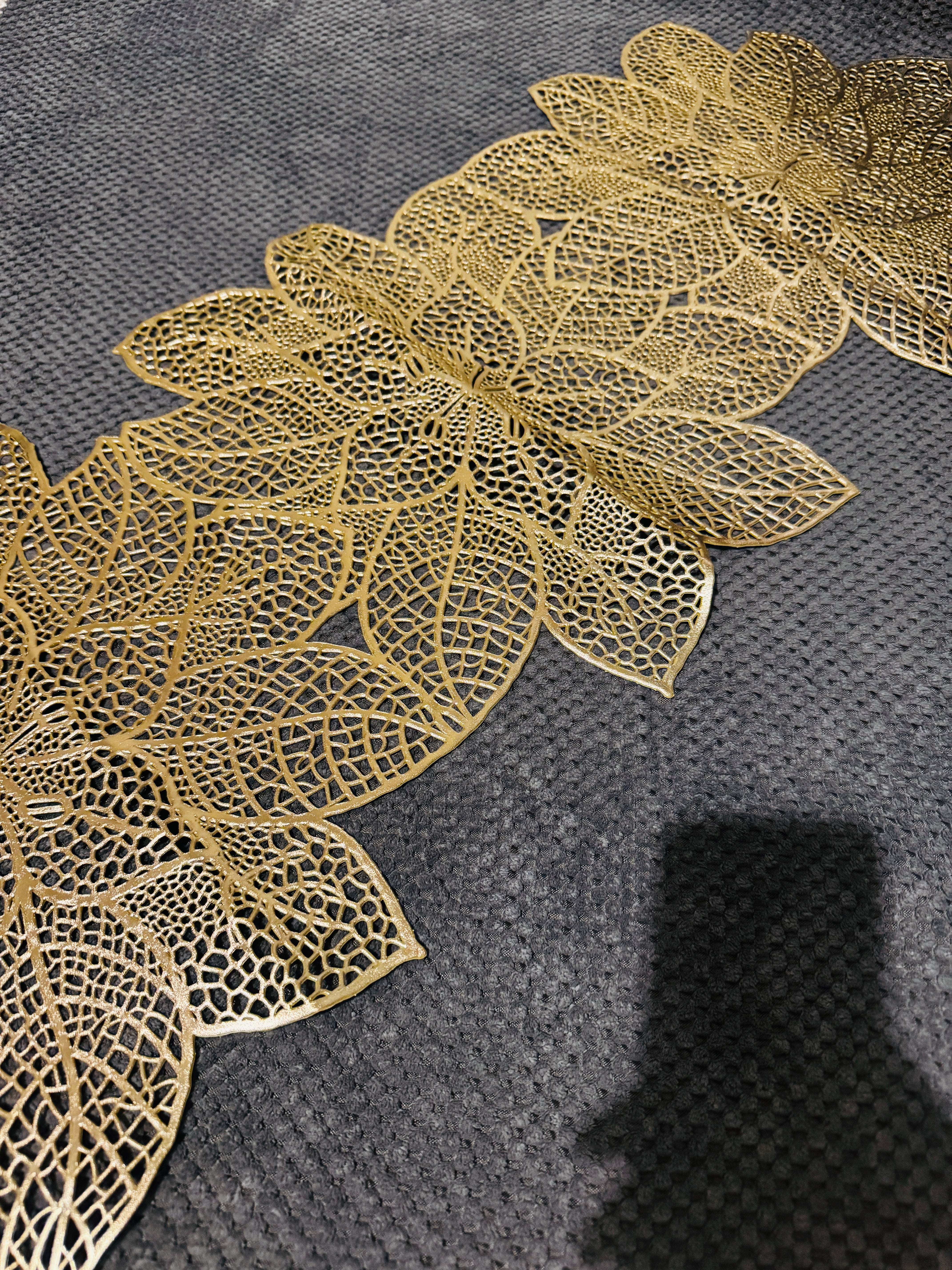 Gold Floral Lace Table Runner