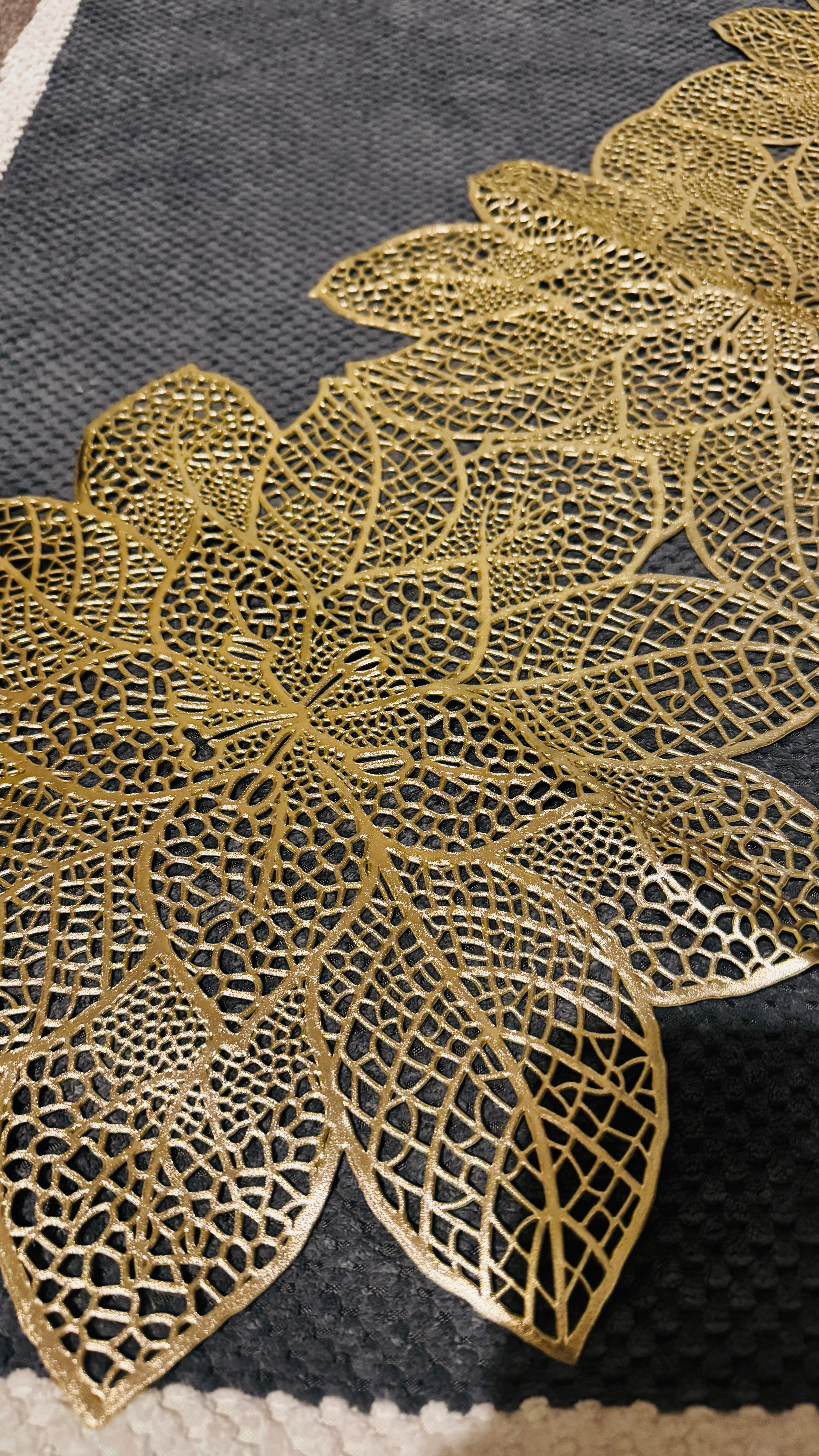 Gold Floral Lace Table Runner