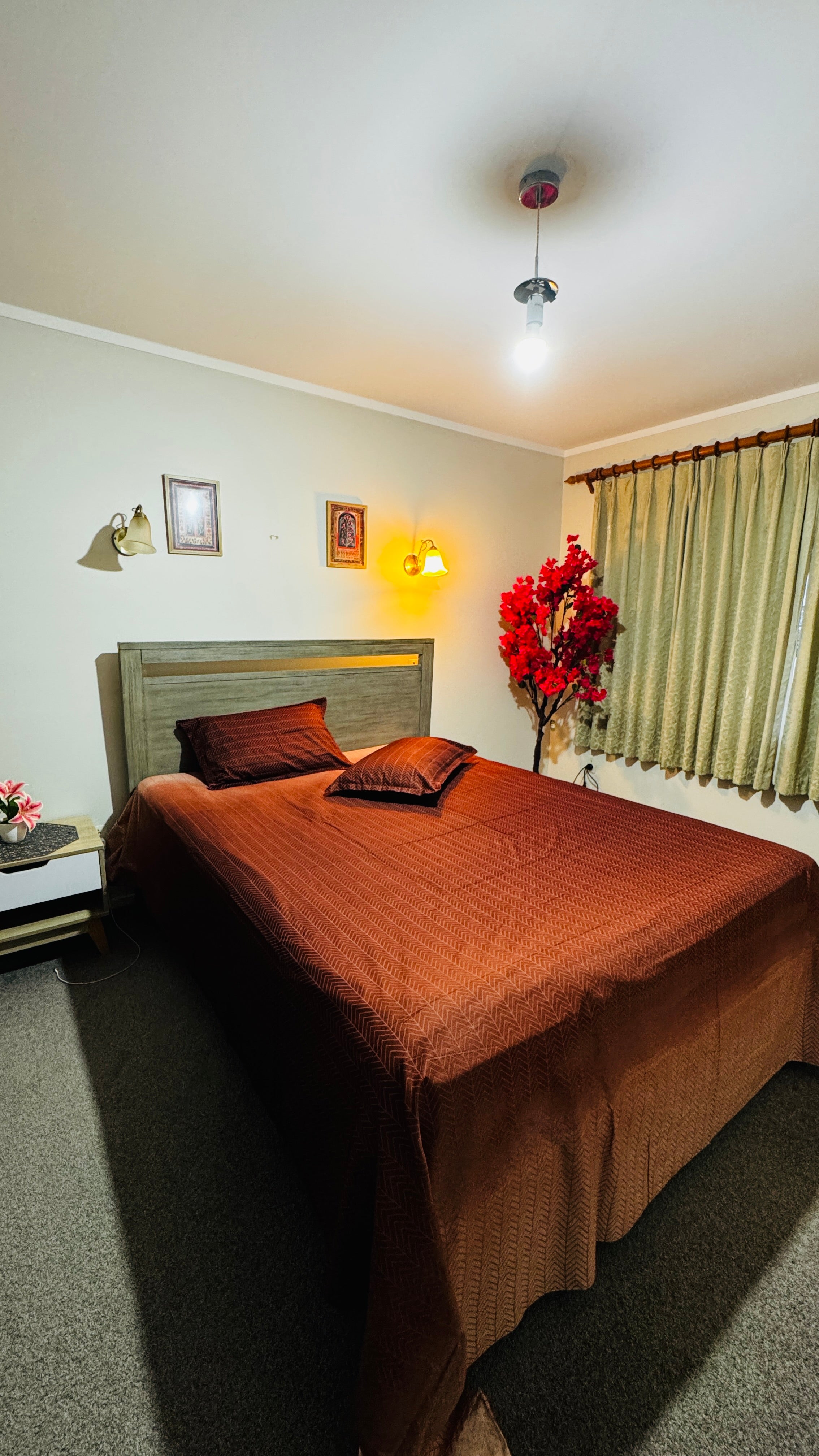 Rustic Red Cotton Bedsheet