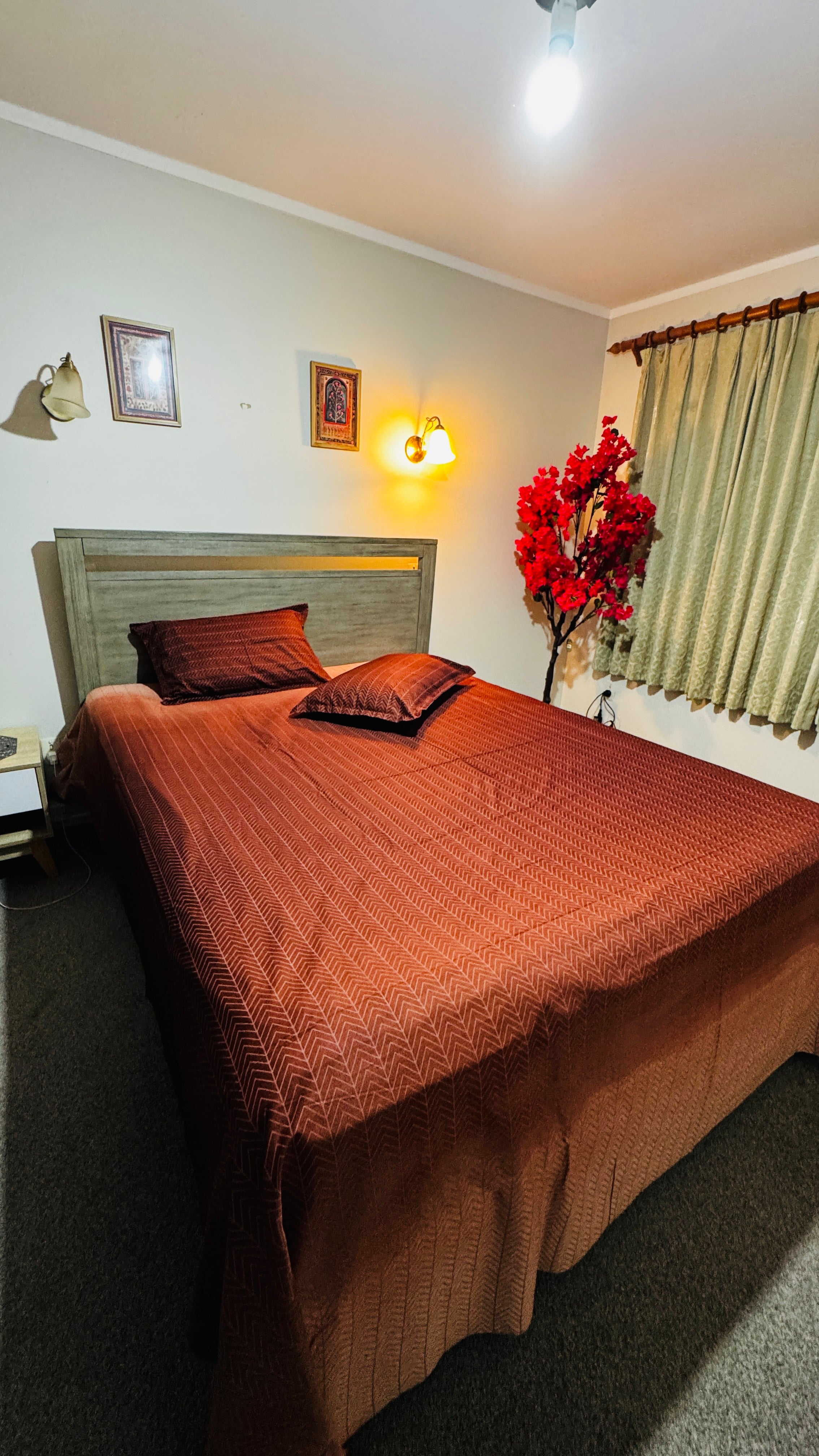 Rustic Red Cotton Bedsheet