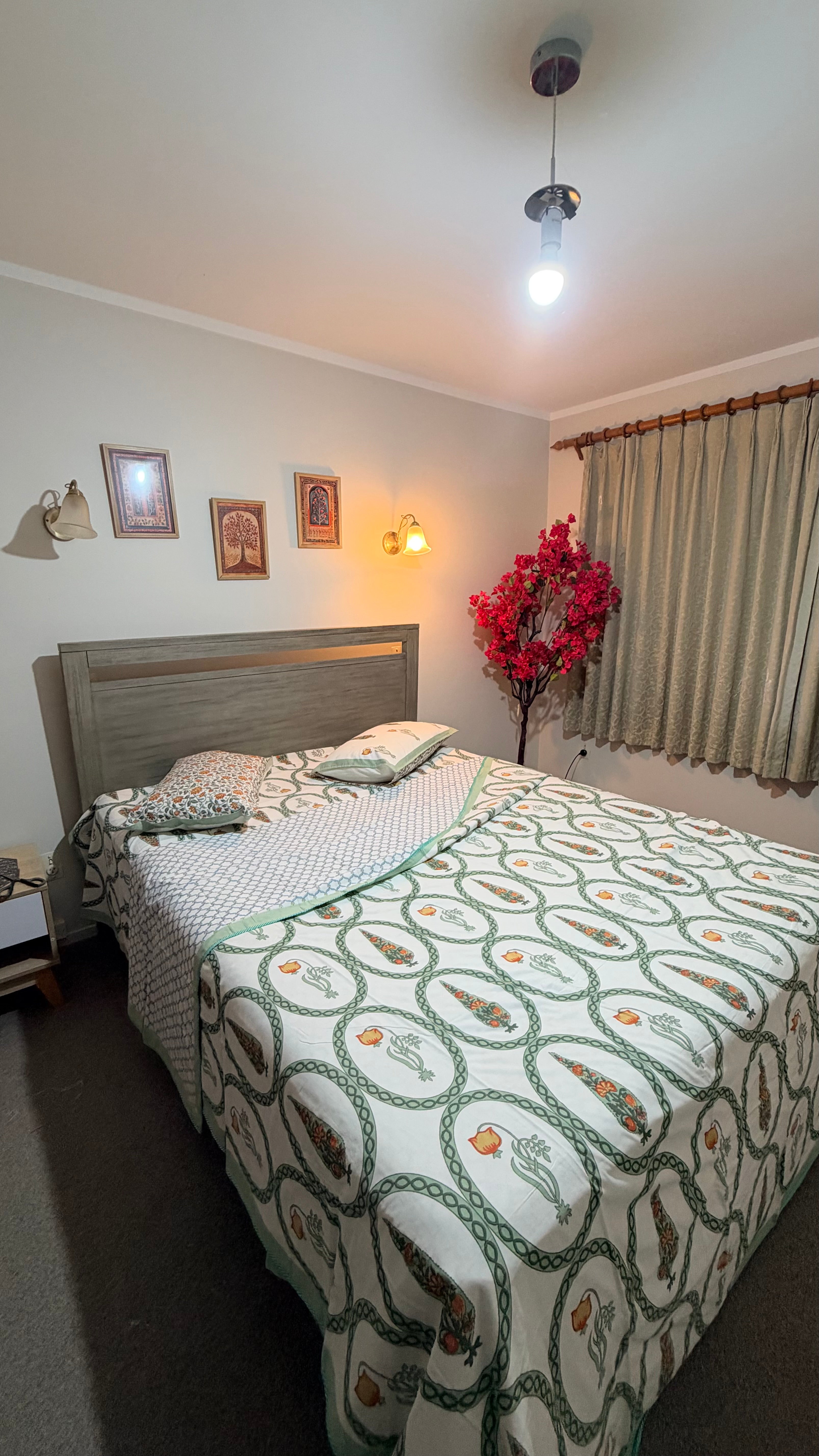 Hand Block Printed Mulmul Cotton Bedsheet and Dohar Set - Sunehri Dreams