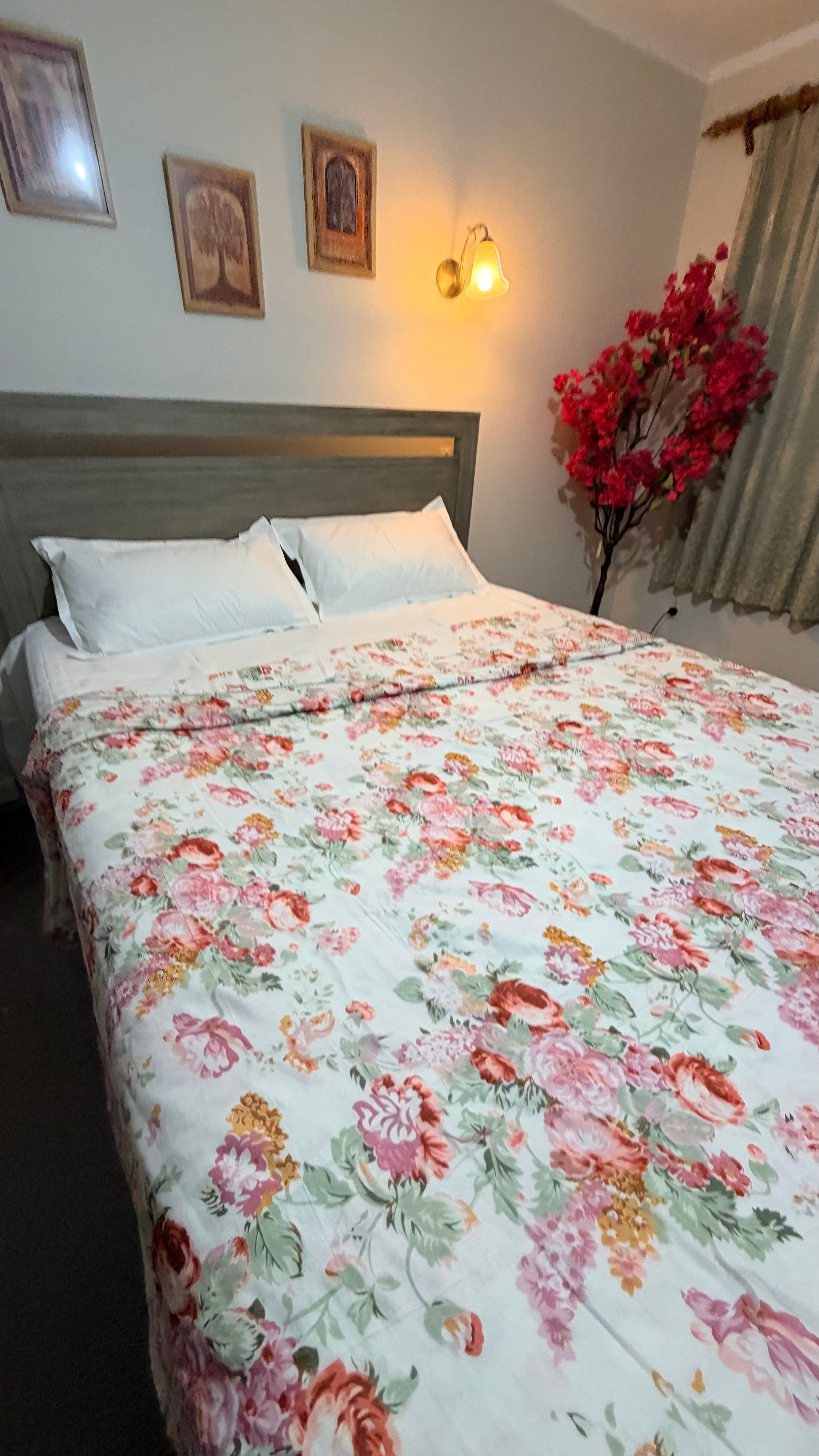 Hand Block Printed Mulmul Cotton Dohar - Blush Blossom Grove