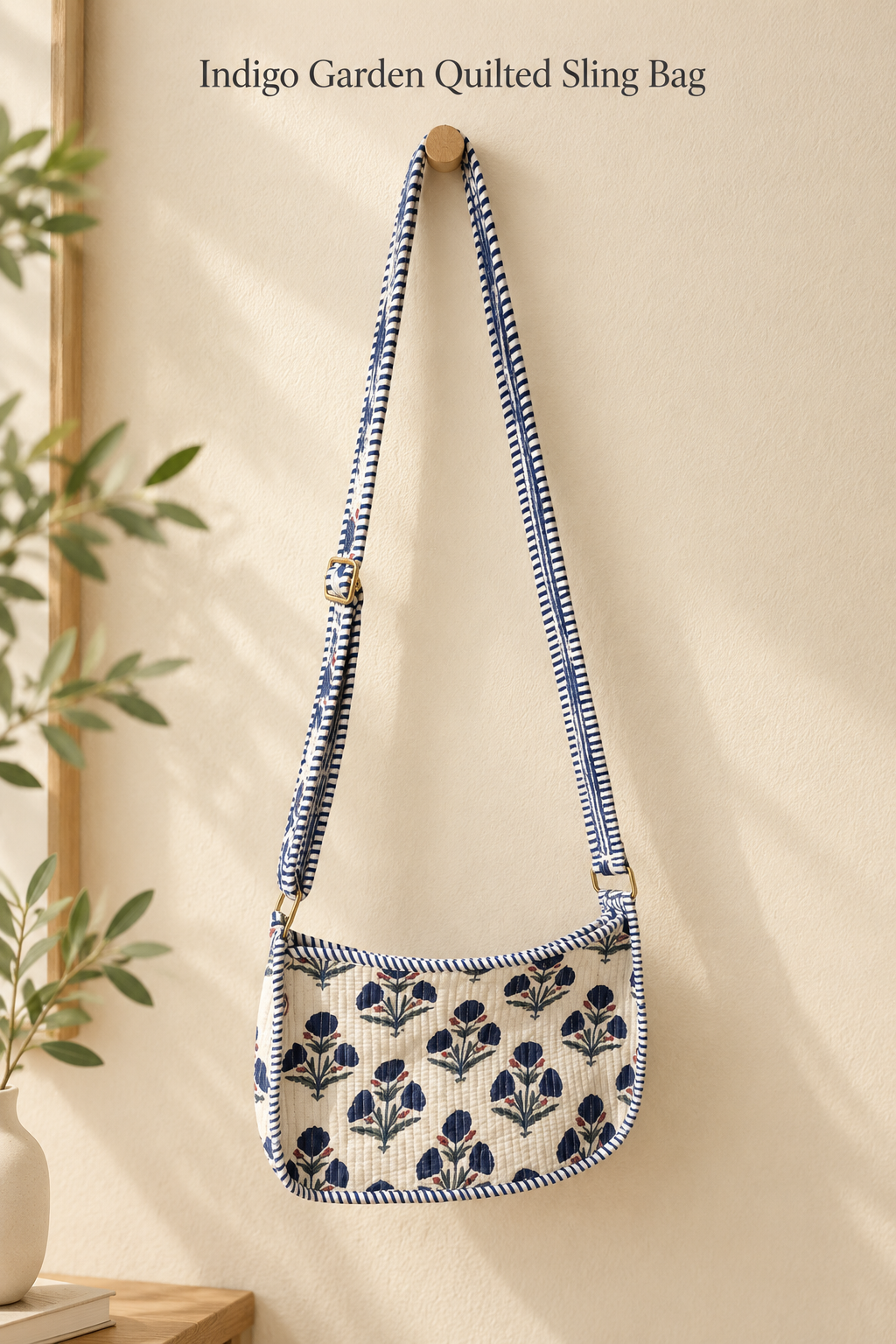 Indigo Garden Sling Bag