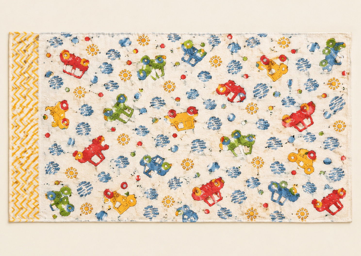 Pure Cotton Kids Towel - Little Wheels