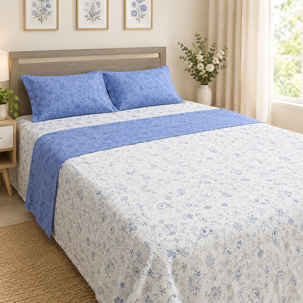 Royal Comfort Dohar & Bedsheet Set – King / Super King / California King