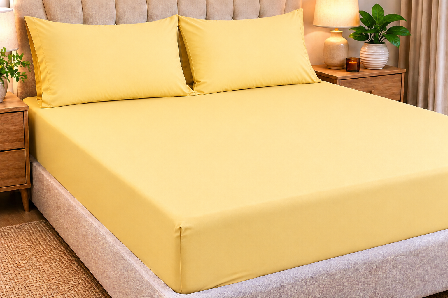 Queen Solid colouts fitted bedsheet