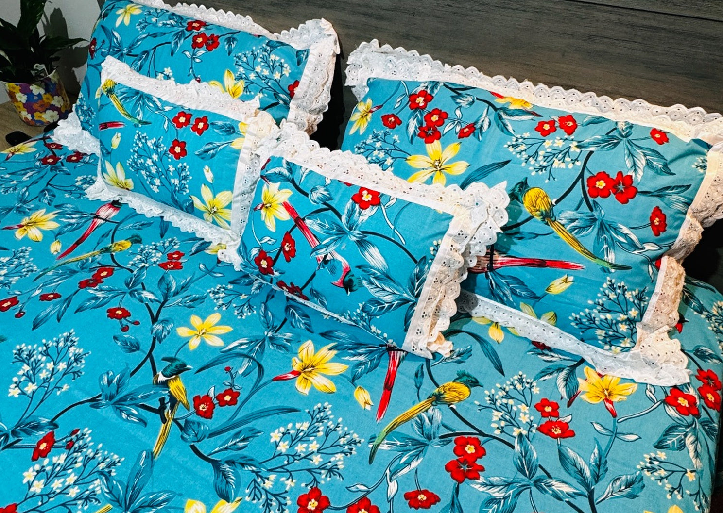 Floral Haven 5-Piece Bedsheet Set